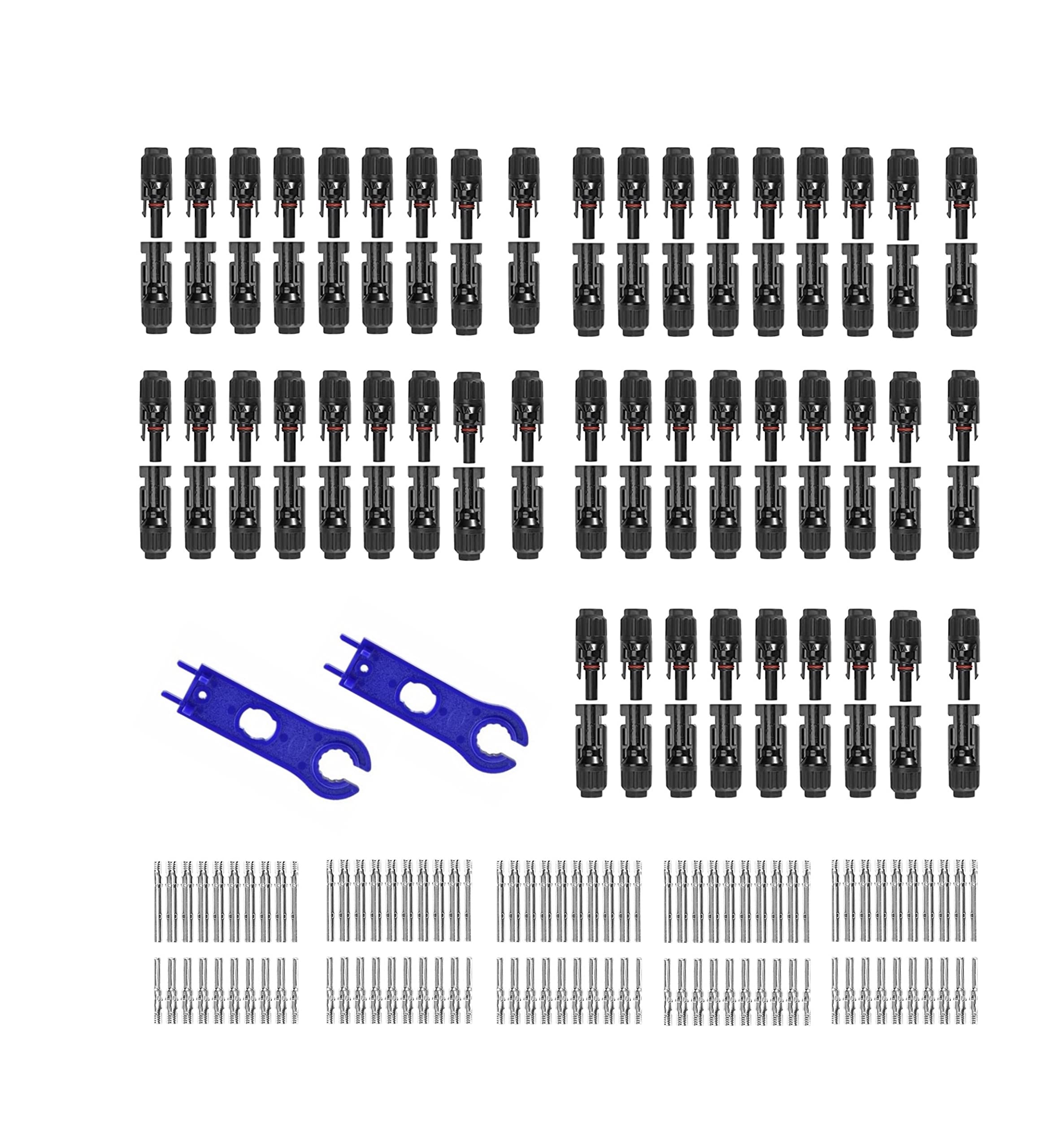 Nixesky front packaging showing 100PCS kit and connectors benefit durable supply