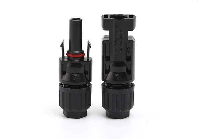 Nixesky connectors mated on solar panel cables showing secure outdoor connection benefit