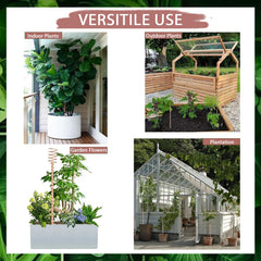 NizHome stakes installed in balcony pots showing easier plant care