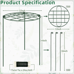 NNG close-up of grid top showing sturdy wire and reliable bloom support