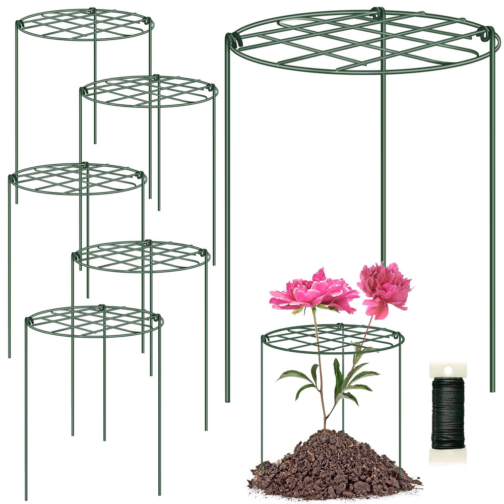 NNG front view of six peony cages showing compact packaging and value