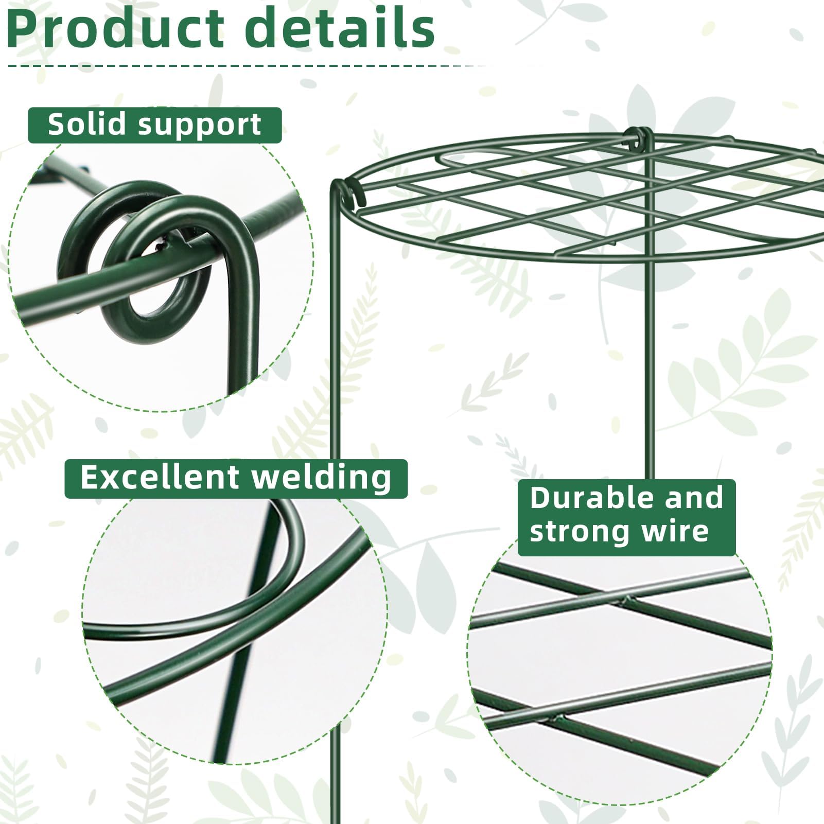 NNG peony support installed in garden keeping stems upright and reducing flopping