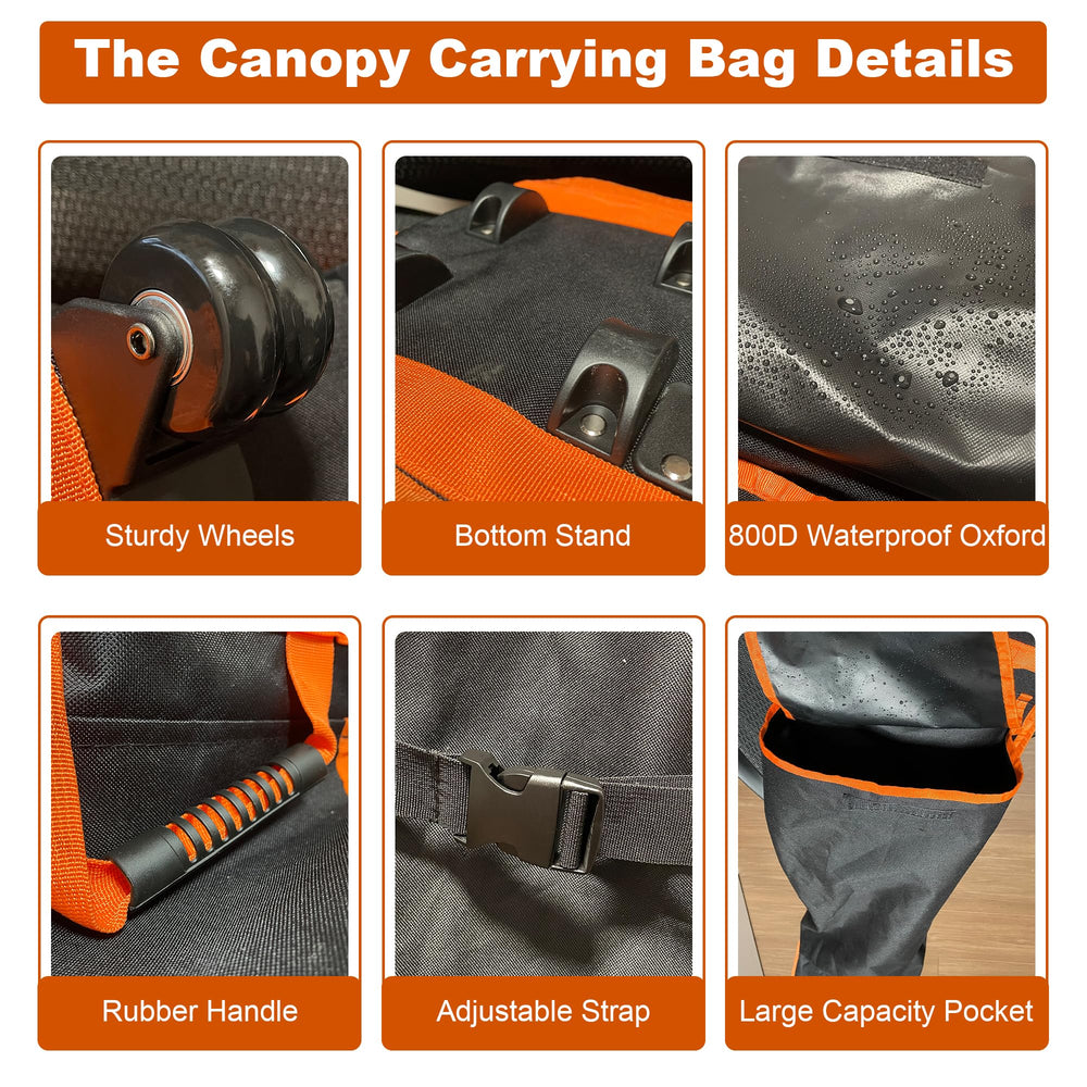 NOAHST open main compartment containing a folded canopy for organized storage