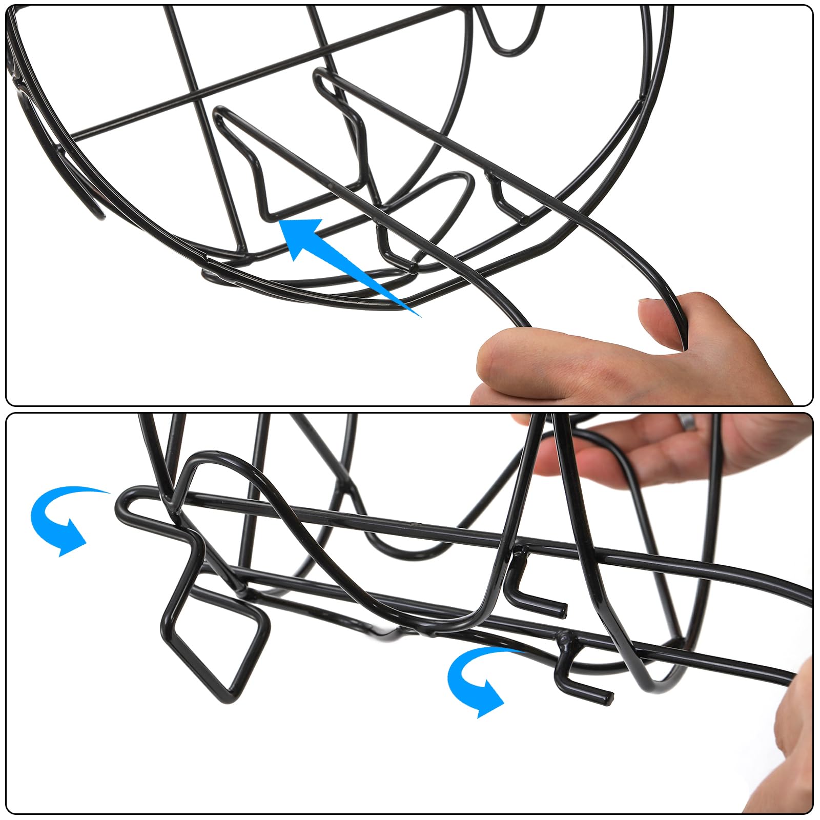 Noamus close-up of detachable double hook illustrating easy tool-free installation advantage