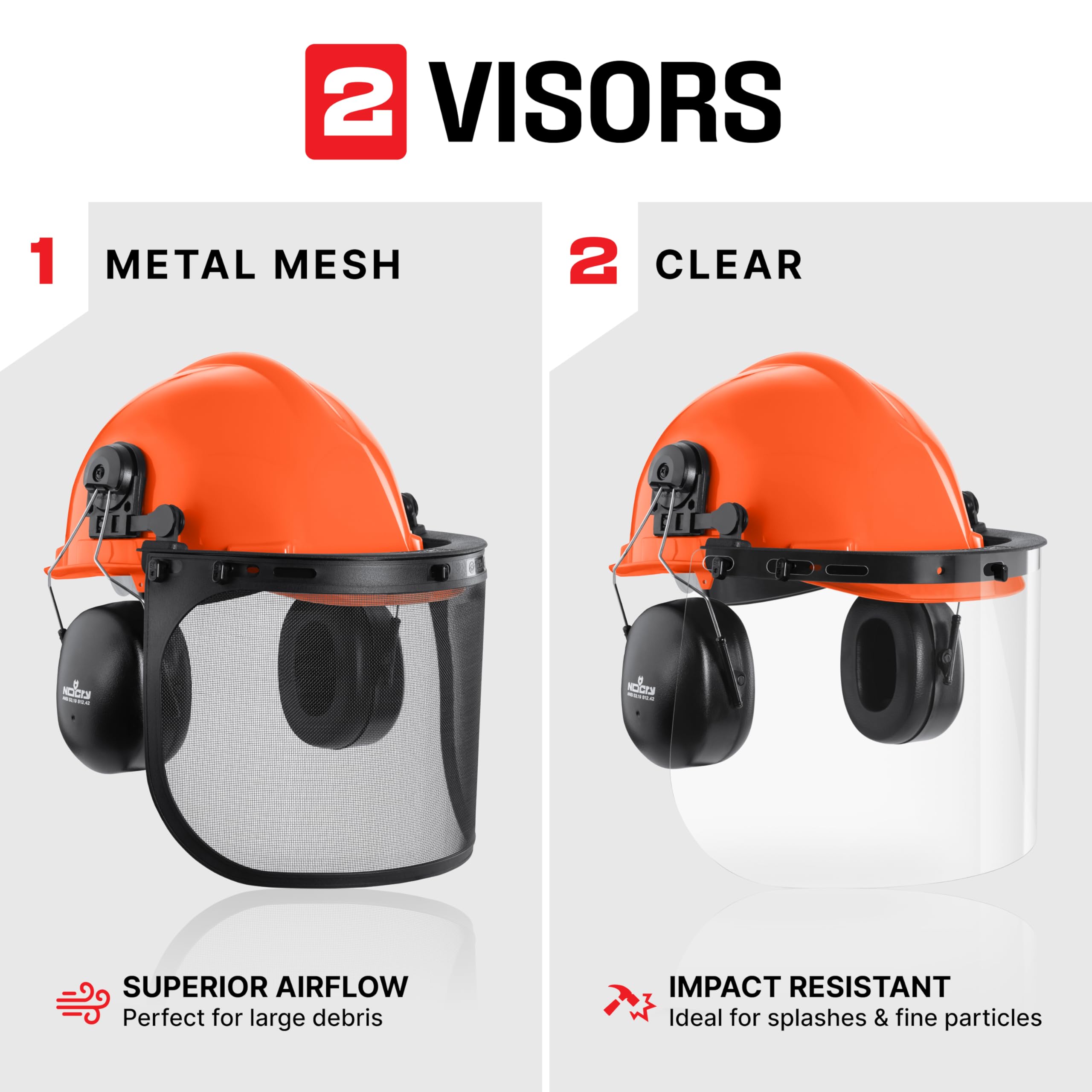 NoCry side profile with visor down for full-face barrier benefit