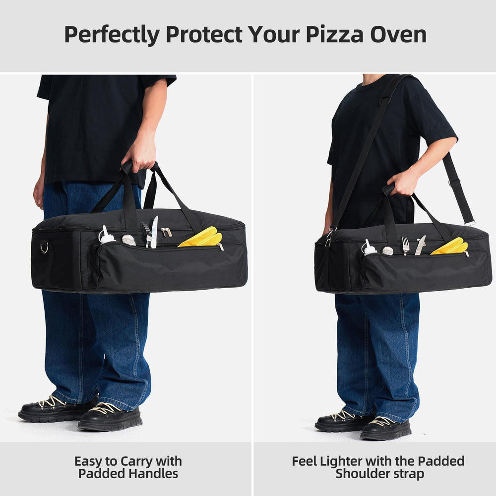 NOELIFE accessory pockets holding peel and gloves for organized transport
