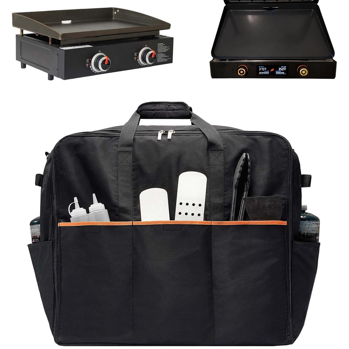 NOELIFE front view of bag showing tailored fit and secure carrying benefit