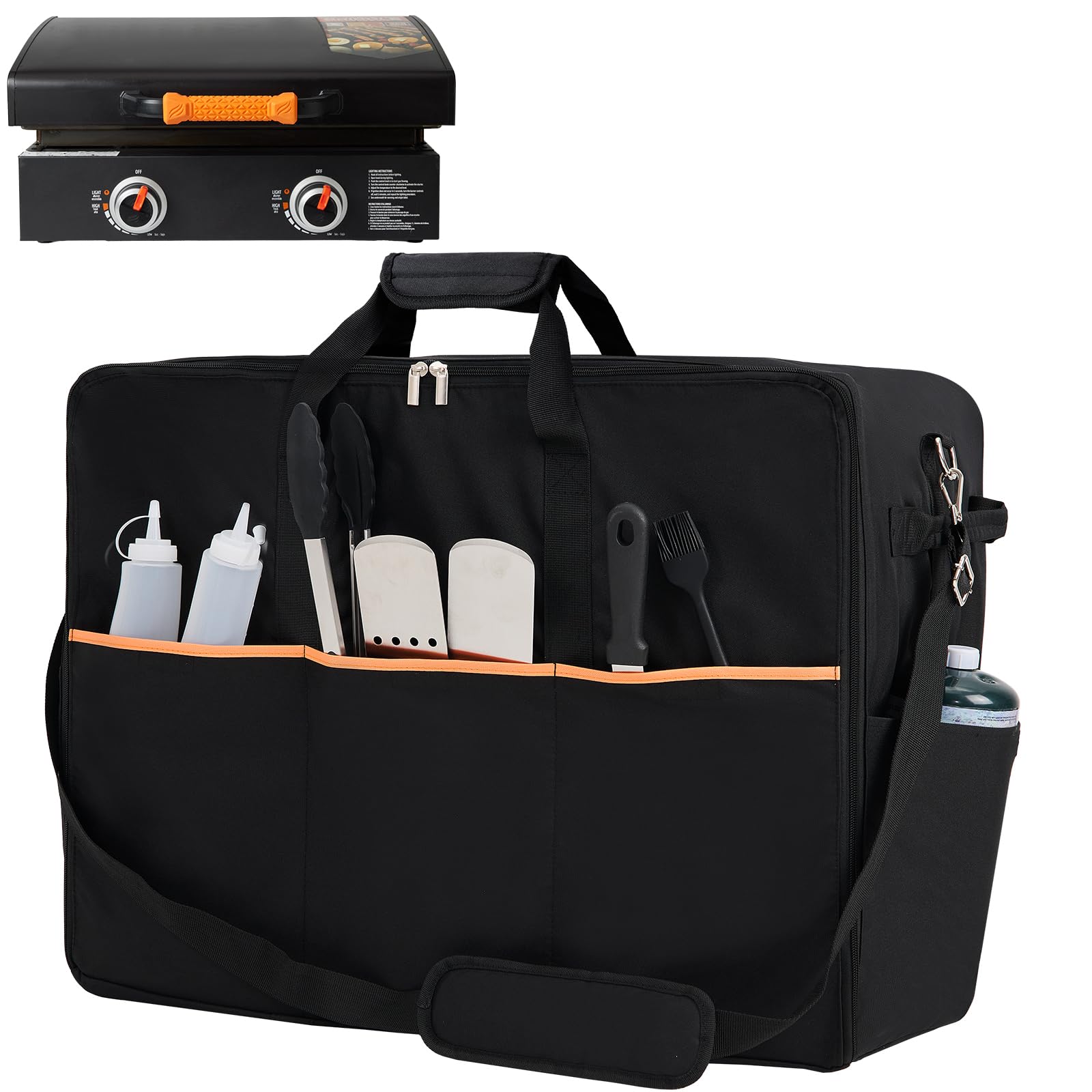 NOELIFE front view of bag protecting Blackstone griddle, secure protection