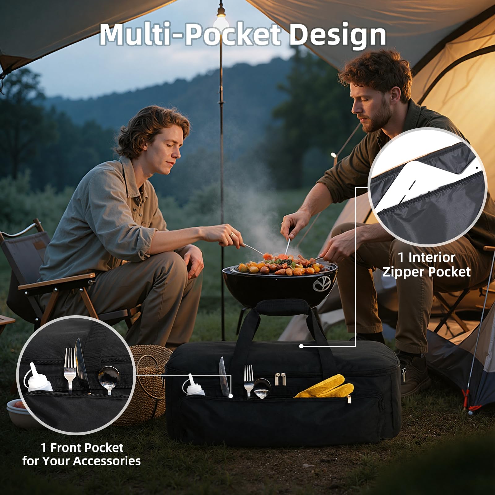 NOELIFE inner pocket holding gas pipe to protect fittings during transport