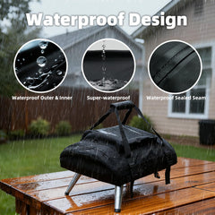 NOELIFE buckle and strap detail securing cover for windproof transport