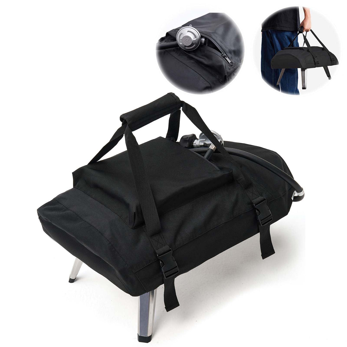 NOELIFE cover front view protecting Ooni Koda 12, keeps oven clean