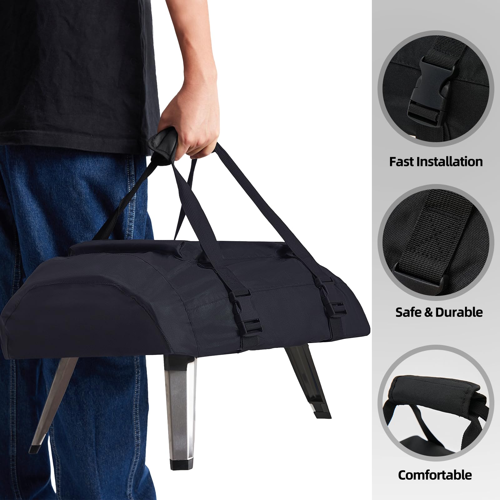 NOELIFE cover top pocket closed showing storage benefit for accessories