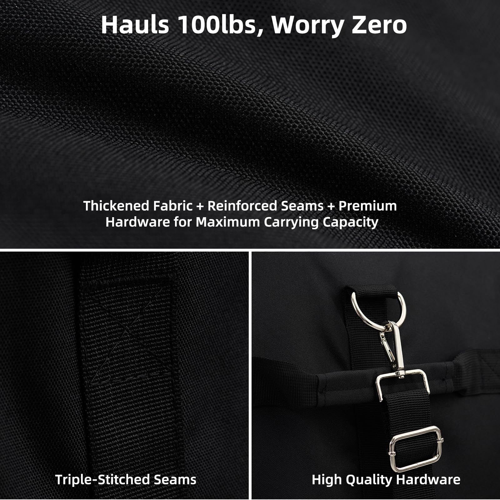NOELIFE close-up of side handles, ergonomic dual-handle carrying comfort
