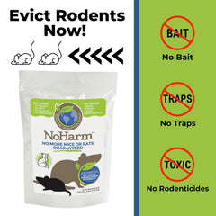 Close-up of NoHarm granules texture highlighting easy-to-scatter particles for fast coverage