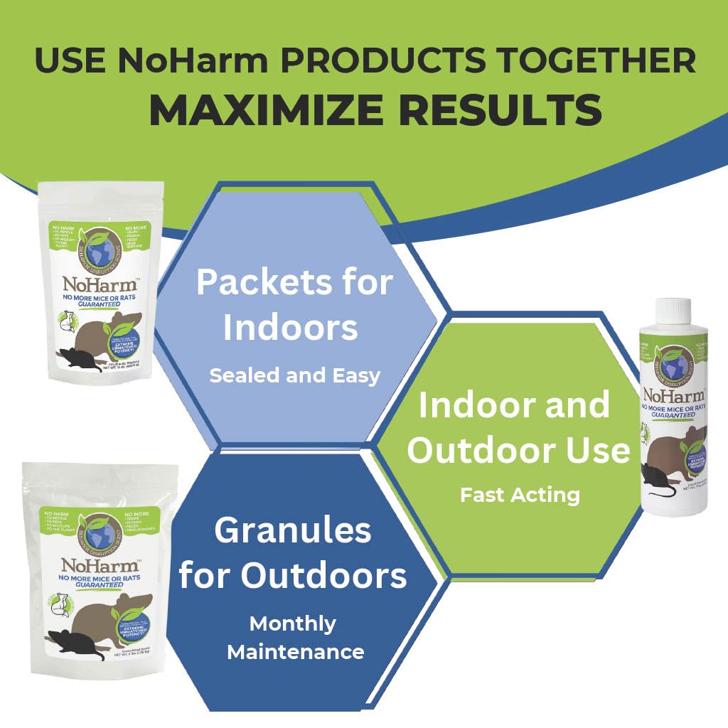 Gloved hand spreading NoHarm granules showing simple application and homeowner control