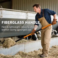 Nohovu fiberglass handle detail with dual non-slip grips for comfortable, secure hold benefit