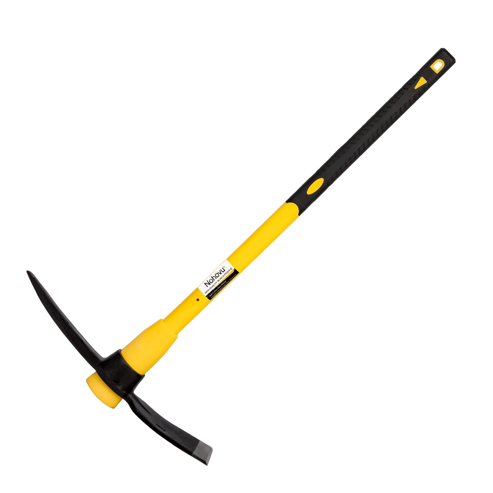 Nohovu pickaxe front view showing balanced head for efficient digging