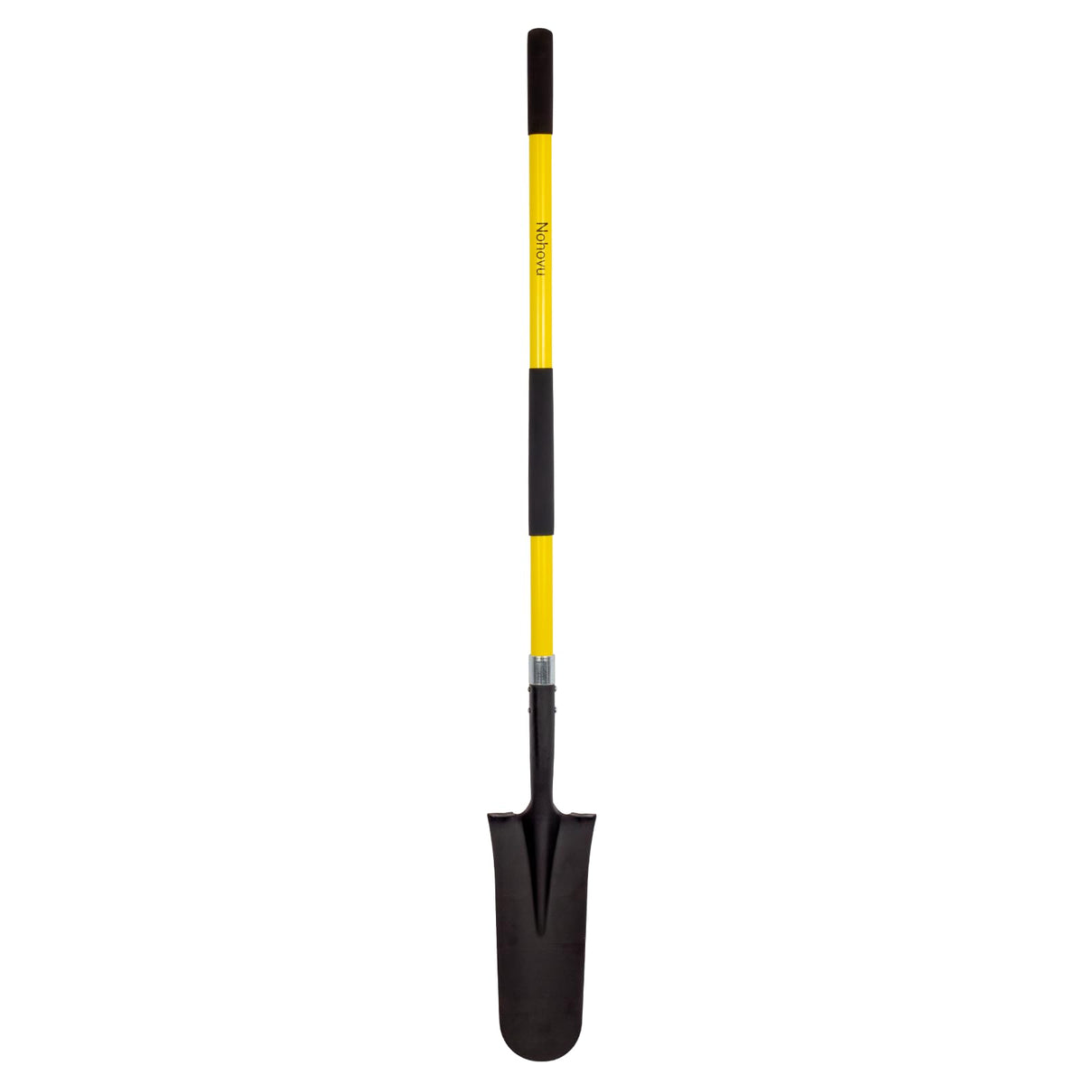Nohovu shovel front view showing blade and handle for reliable digging