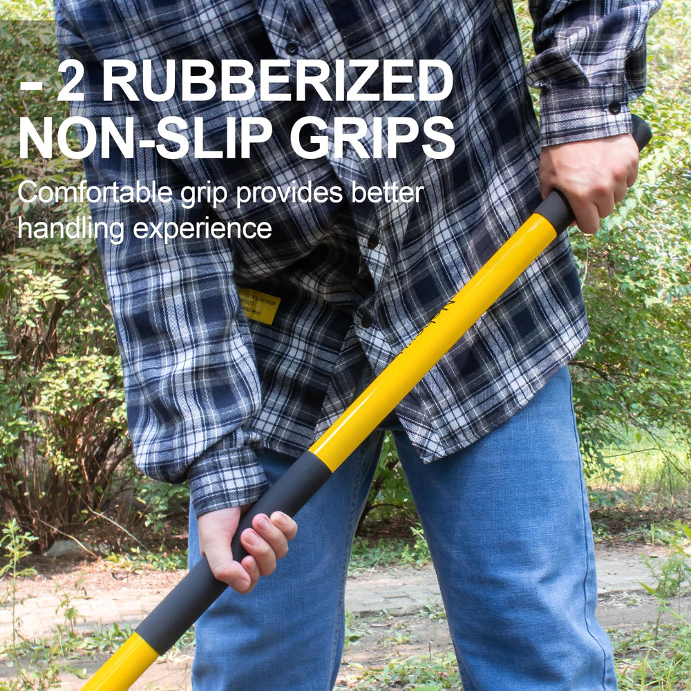 Nohovu shovel full-length in use reducing back strain during digging