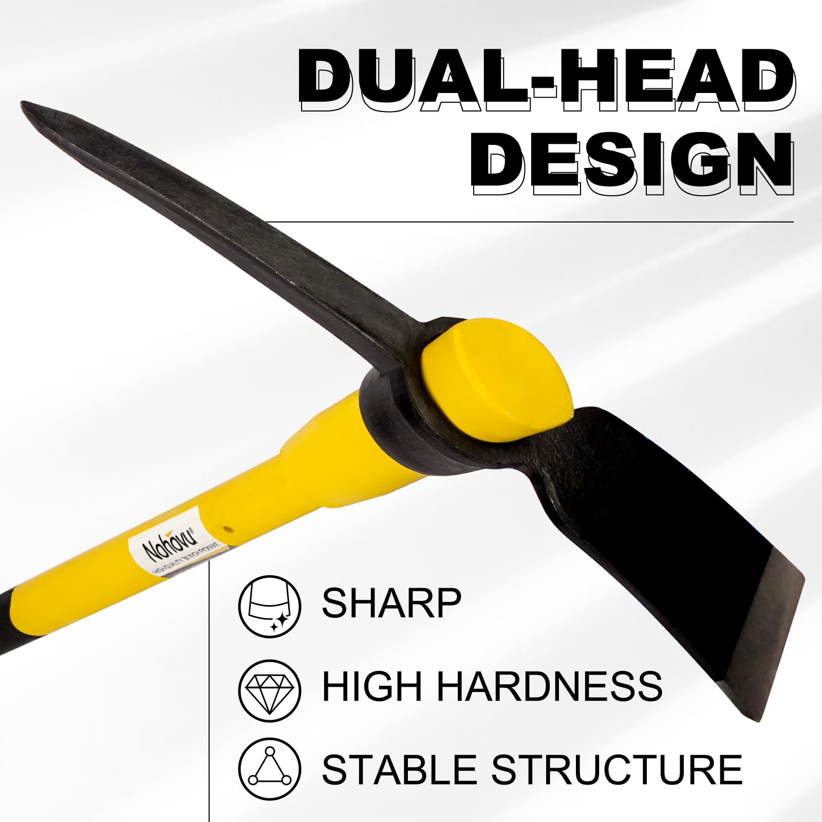 Nohovu forged steel head close-up highlighting durability and strength
