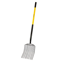 Nohovu front view of 10-tine pitchfork showing durable head and full length for reliable lifting
