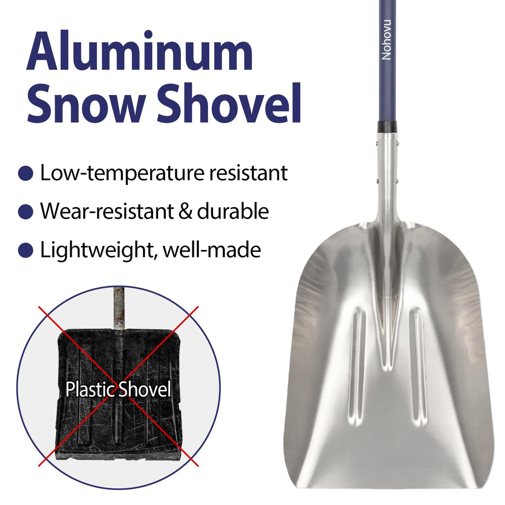 Nohovu close-up of 14-inch aluminum blade showing wear-resistant edge benefit