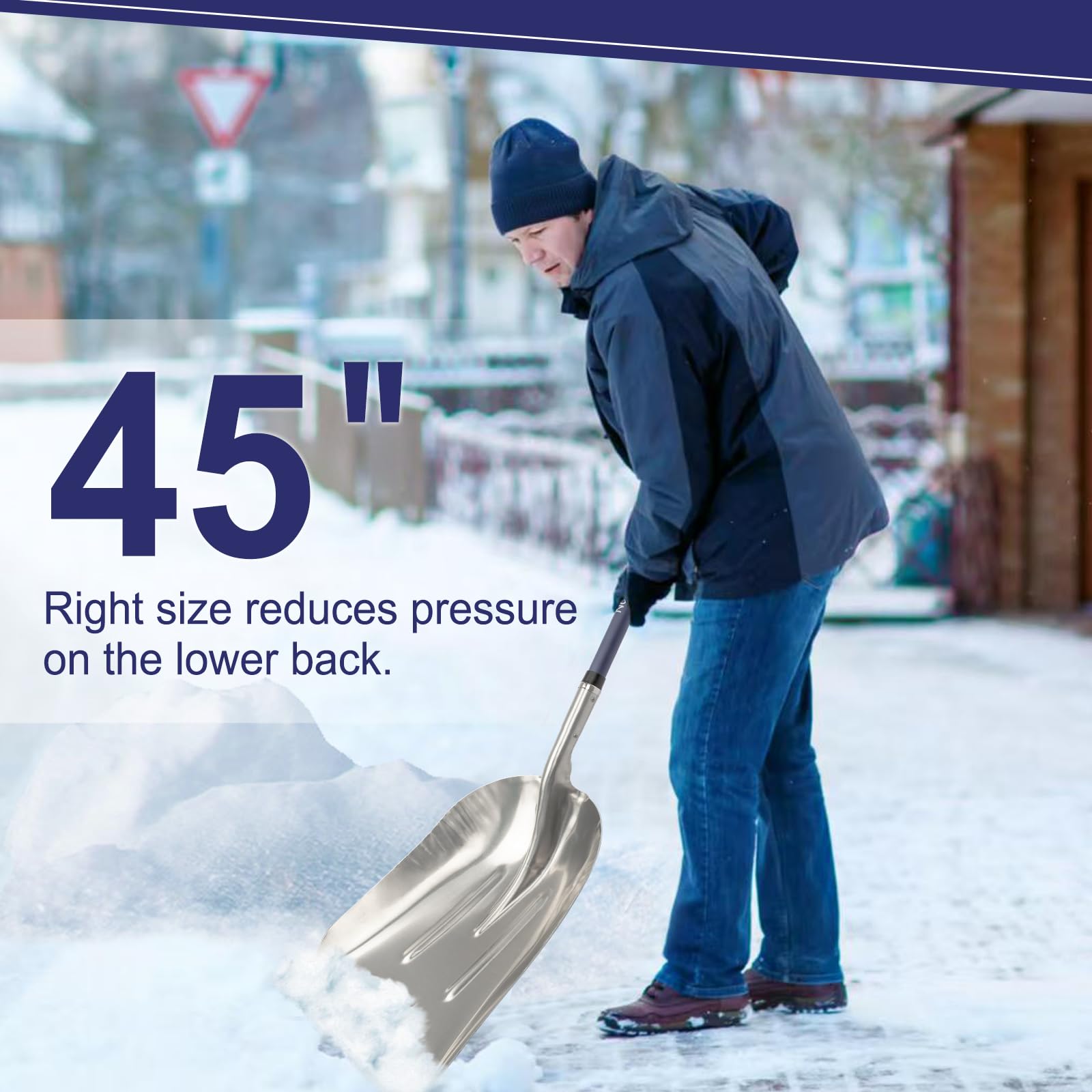 Nohovu side profile highlighting 45-inch length for reduced back bending