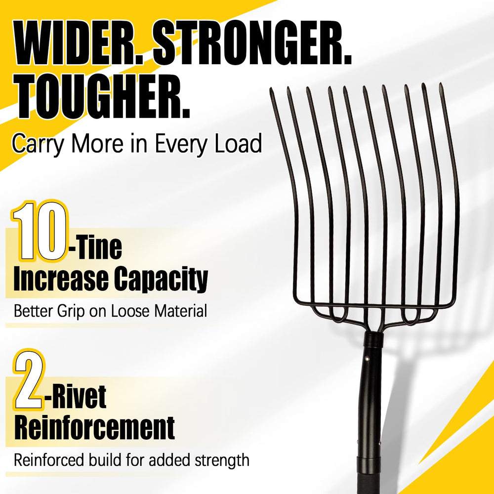 Nohovu close-up of forged tines highlighting sharp tips and better penetration benefit