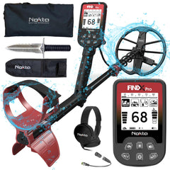 NOKTA DETECTION TECHNOLOGIES front view showing compact detector, easy transport benefit
