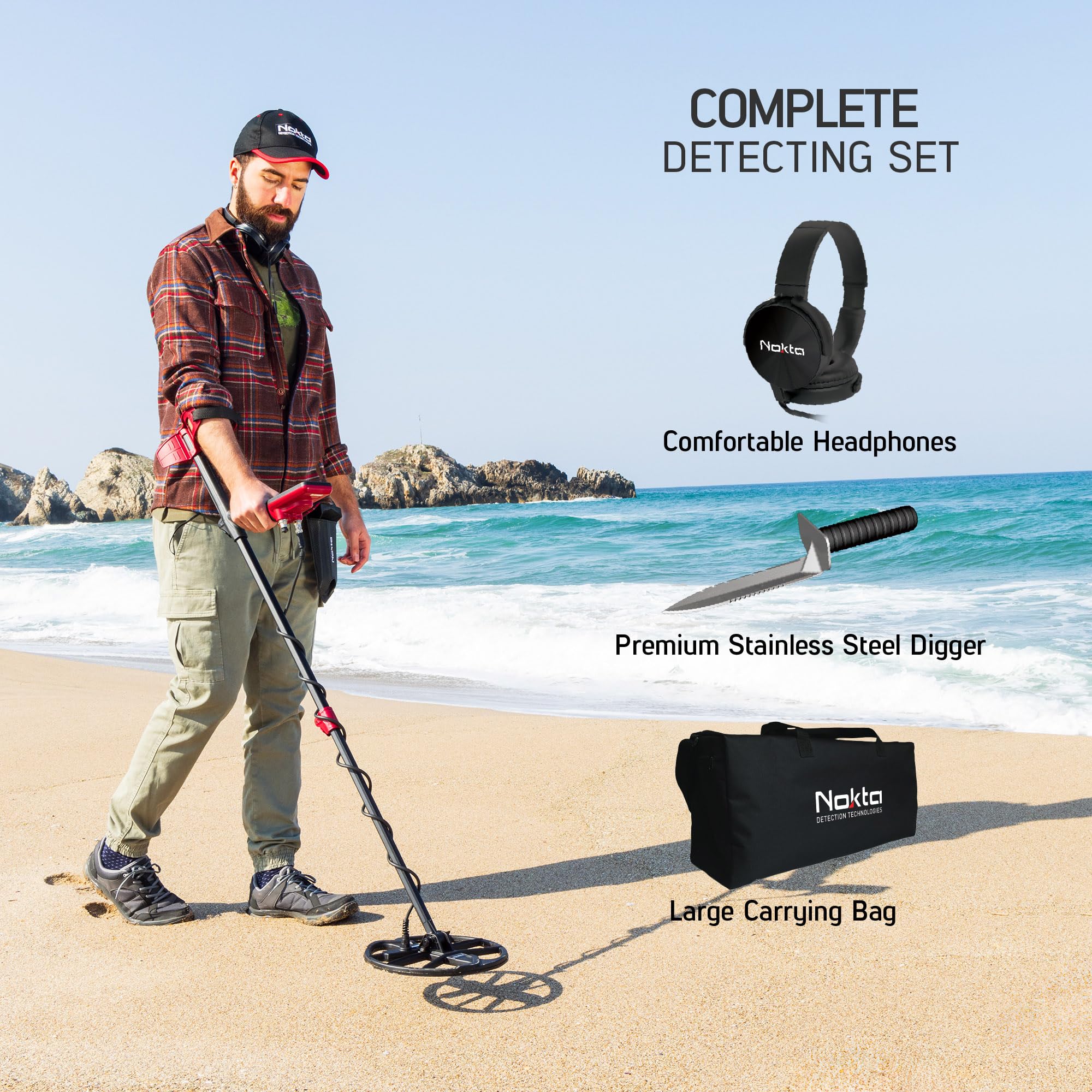 NOKTA DETECTION TECHNOLOGIES headphones on-head, improves audio clarity during hunts