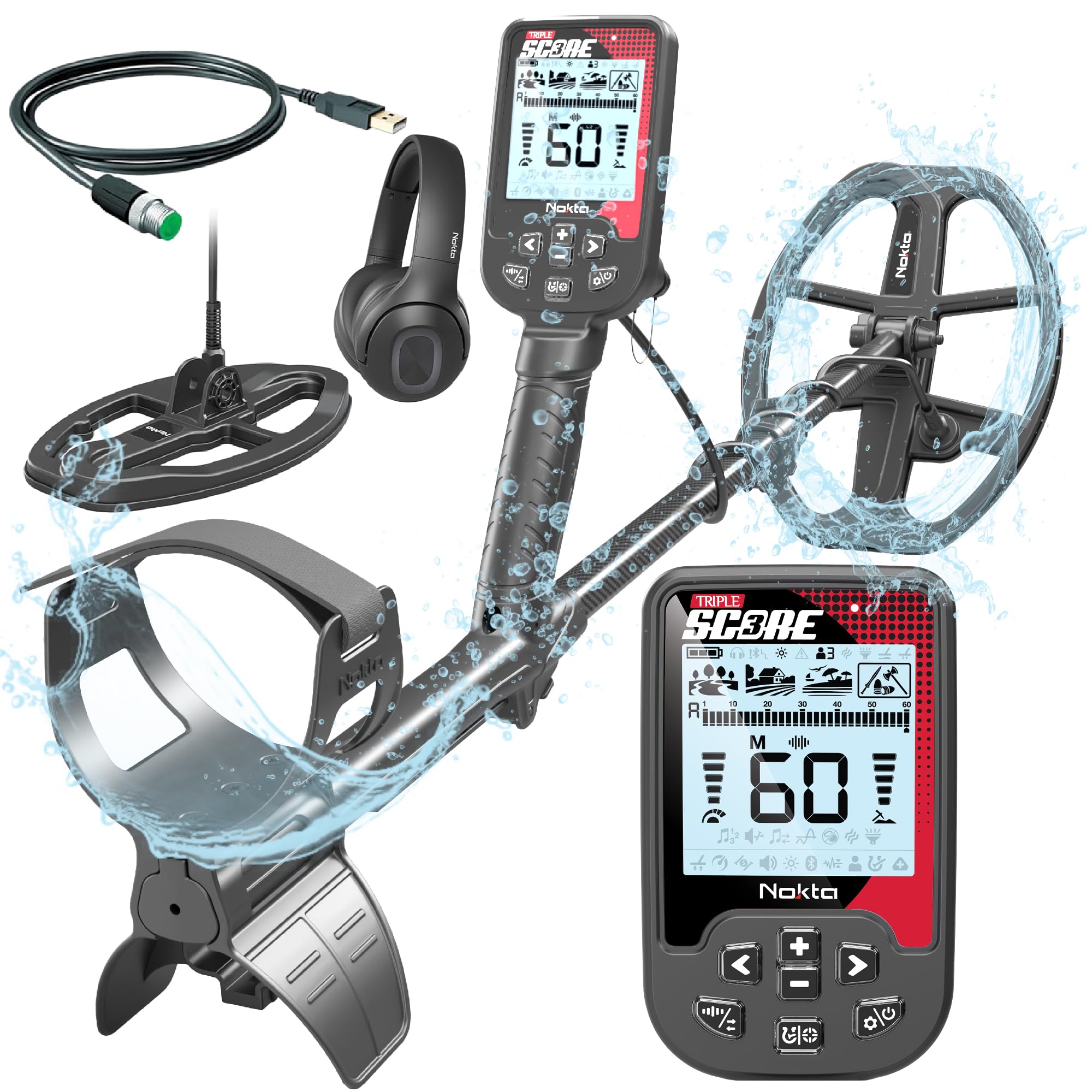NOKTA DETECTION TECHNOLOGIES front view showing detector build and portability benefit
