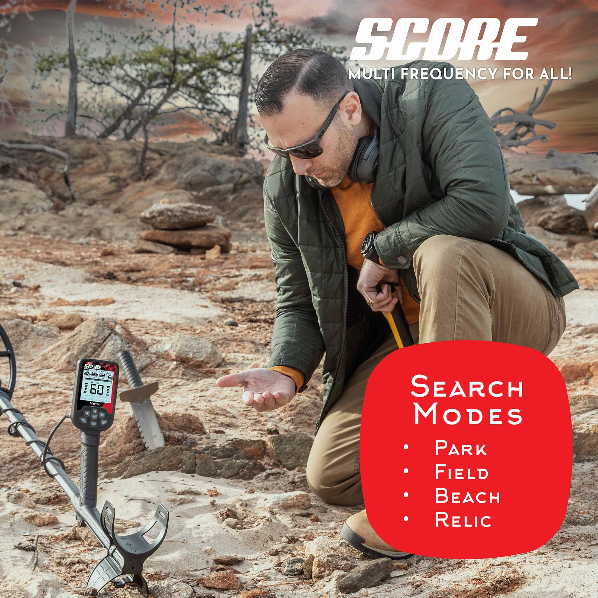 NOKTA DETECTION TECHNOLOGIES in-use on sandy beach demonstrating sand resistance advantage