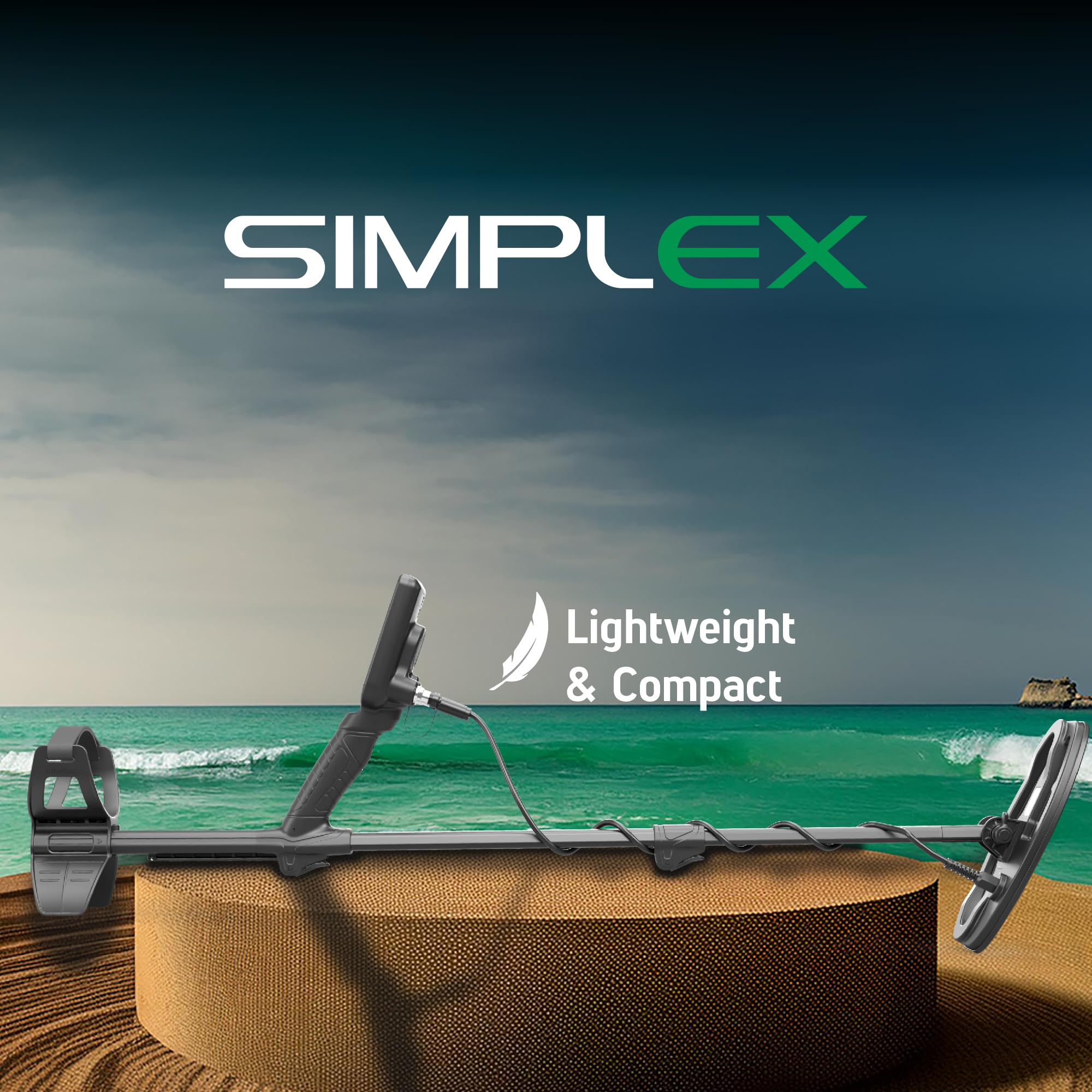 NOKTA Simplex Lite battery compartment and USB port for rechargeable convenience