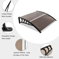 Nollapo mounted over door providing shelter and reduced glare for entryways