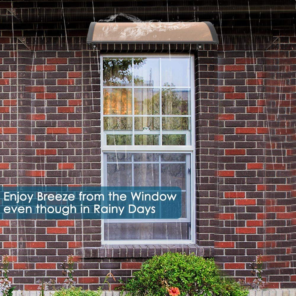 Nollapo side profile shedding rain to protect doorstep and prevent pooling
