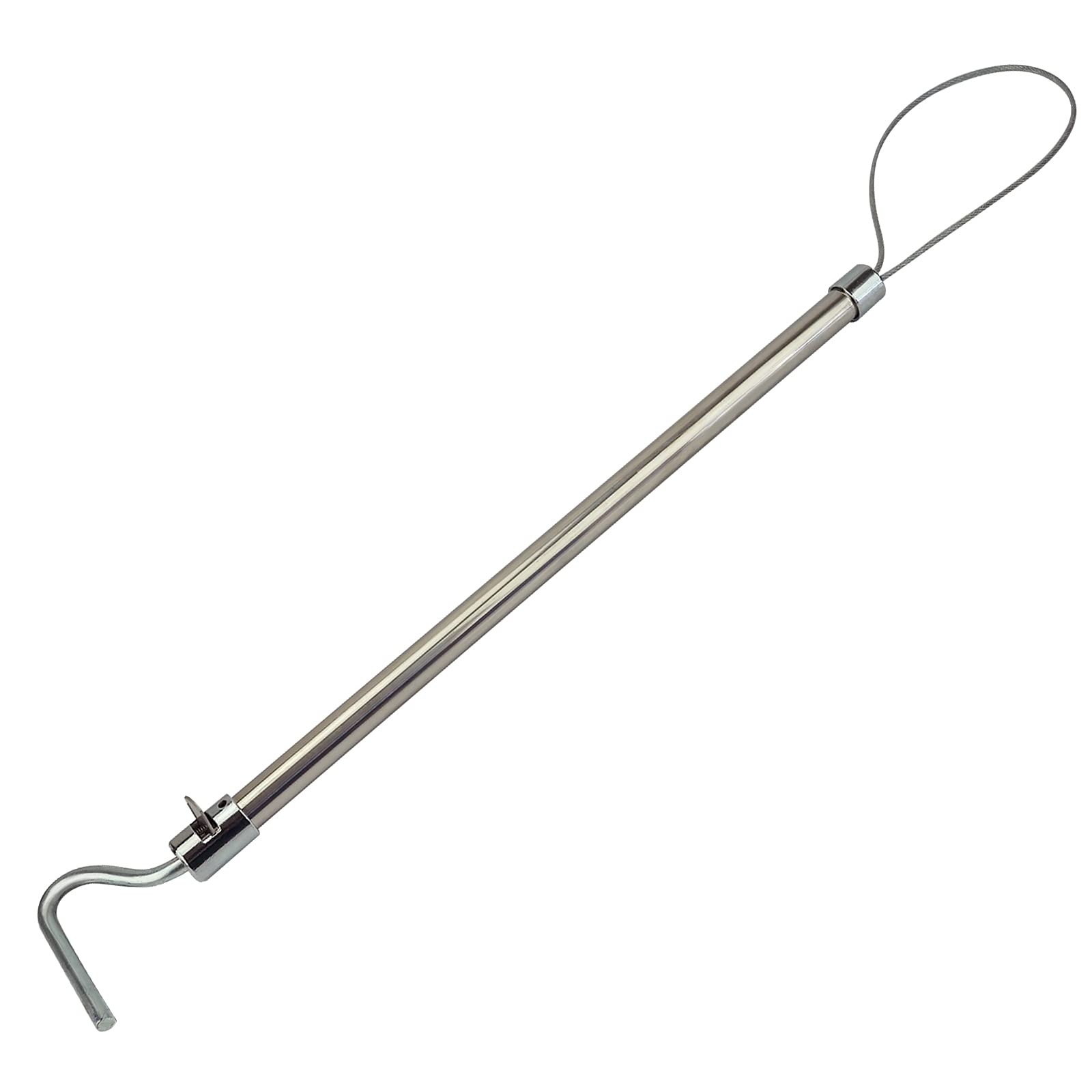 nomal front view of pig catcher pole showing sturdy build and portability