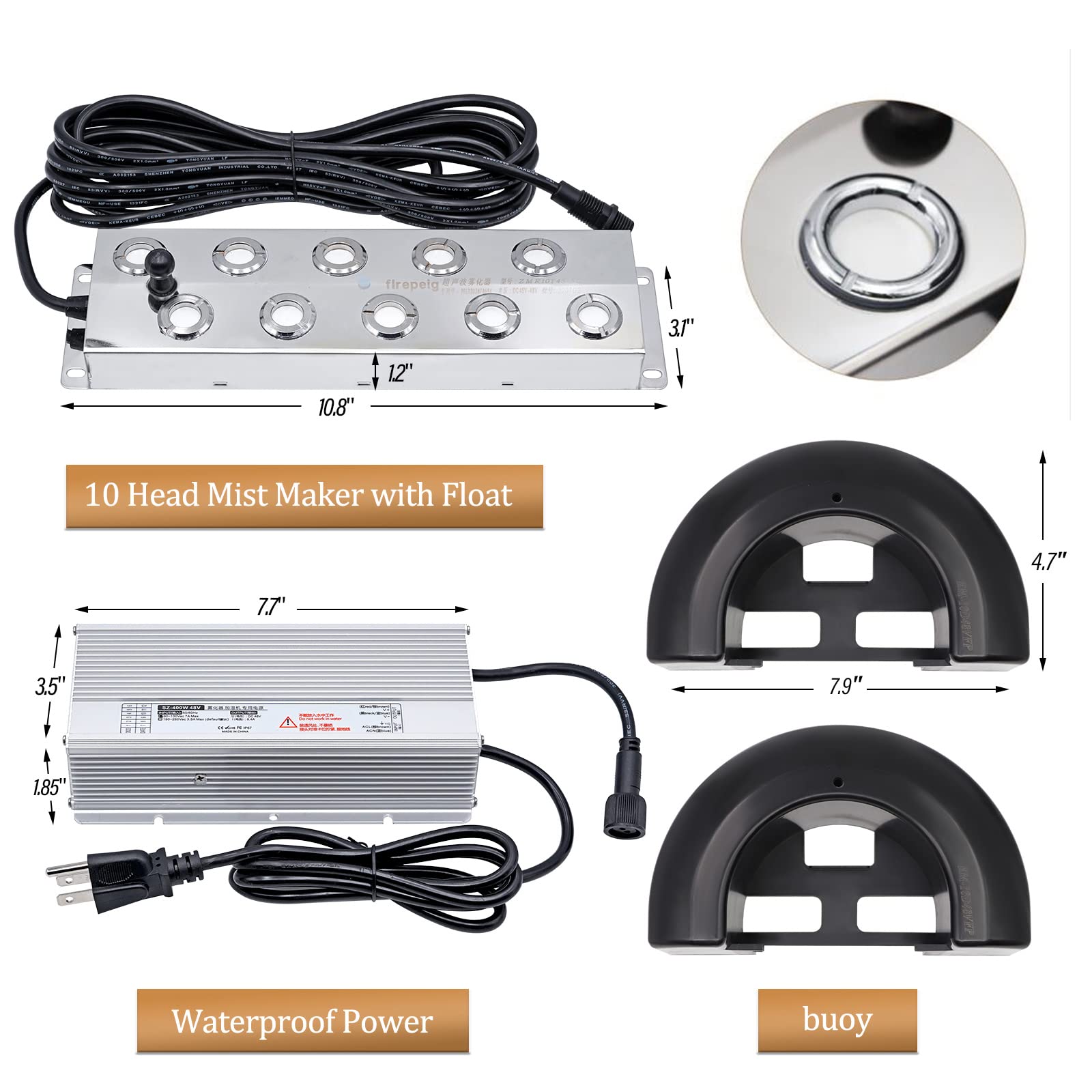 NOMAL close-up of stainless steel and copper plate detail for improved heat dissipation