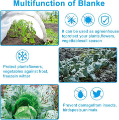 NONMON draped over vegetable row protecting plants while allowing light
