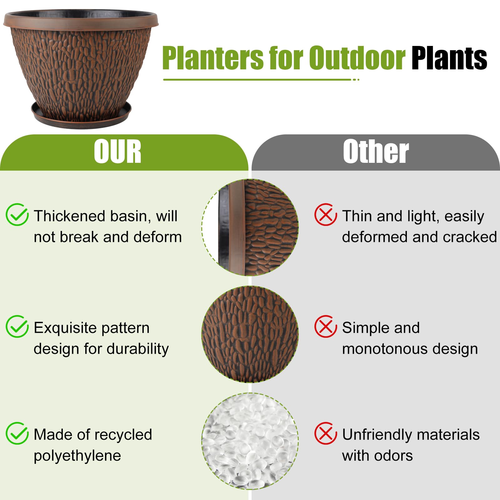 Nooulap patio with multiple pots creating cohesive outdoor decor