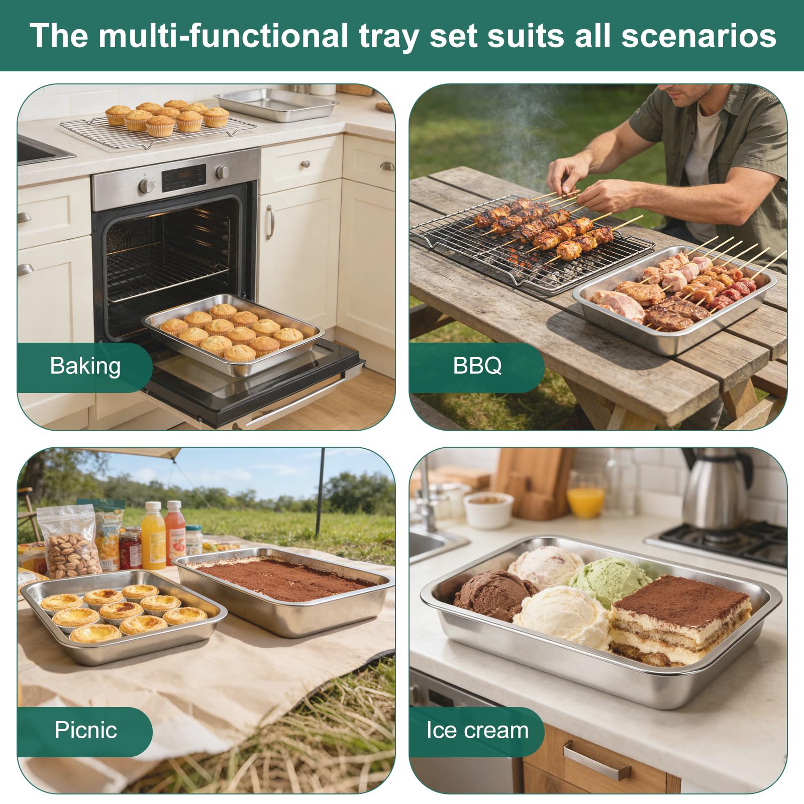 NORCOOL cutting board on tray for convenient on-site prep