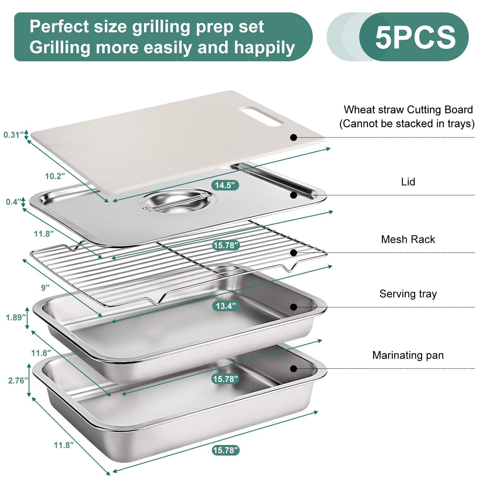 NORCOOL deep marinating tray close-up showing durable steel strength