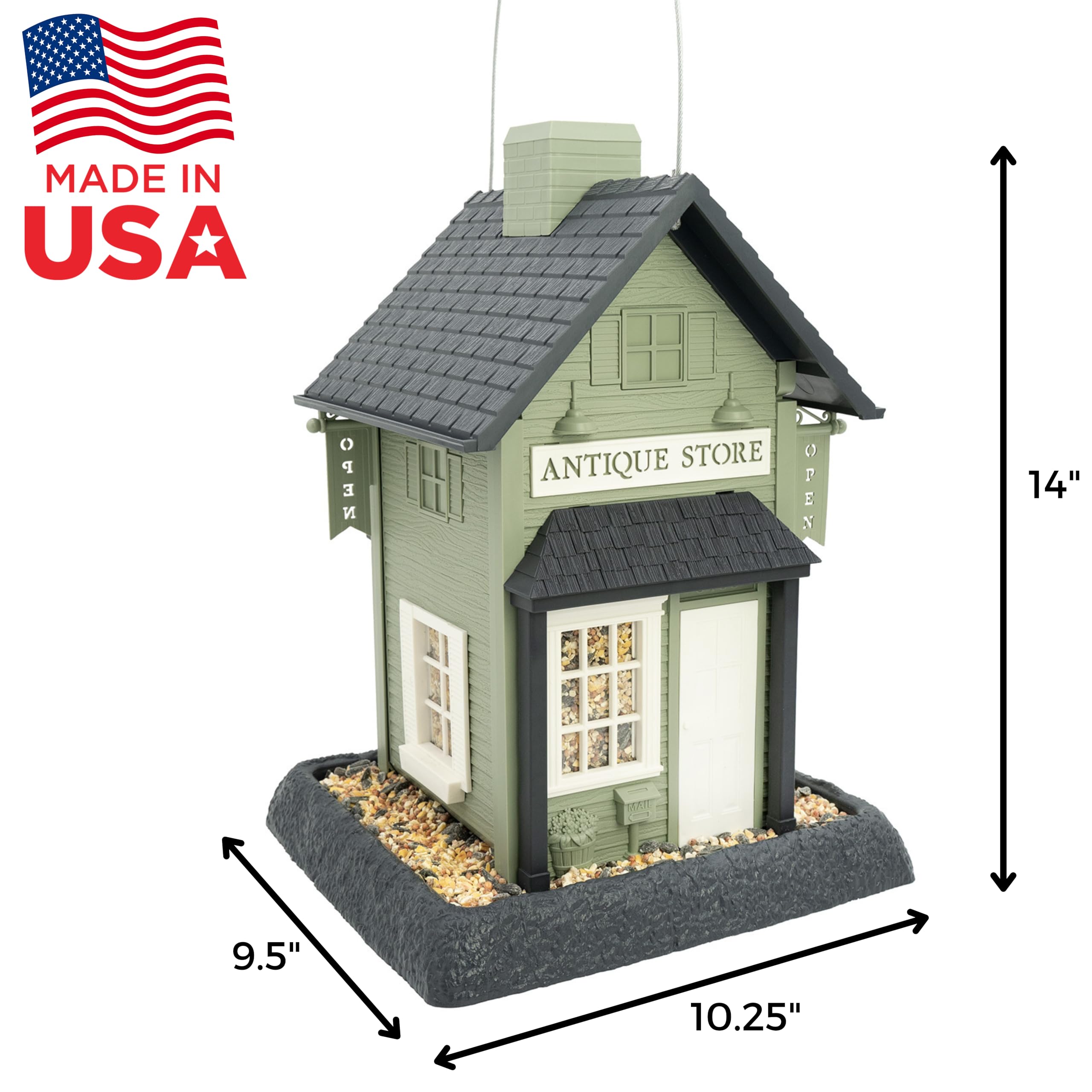 North States feeder pole mounted in backyard demonstrating placement flexibility