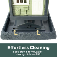 North States removable seed tray close-up for fast cleaning and maintenance