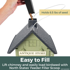 North States roof and lift-off chimney detail for quick, mess-free refills