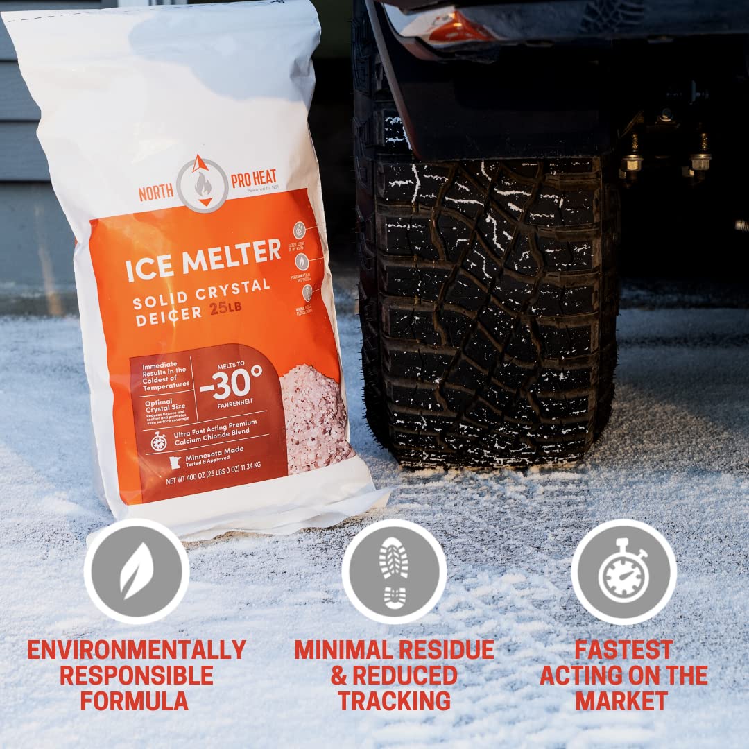 Northern Salt used at a home entrance illustrating improved traction and clean walkways