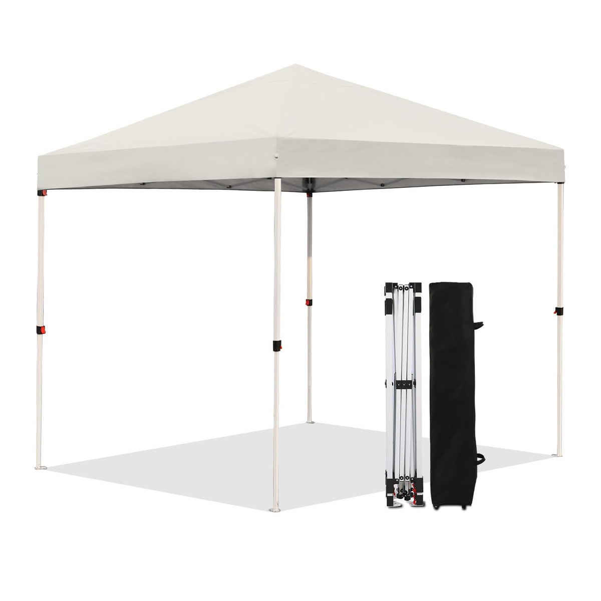 Northroad front view canopy showing full 8x8 shade and easy access benefit