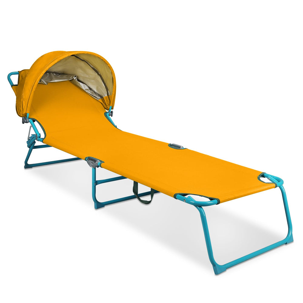 Northroad front view of yellow chair showing full setup and comfort