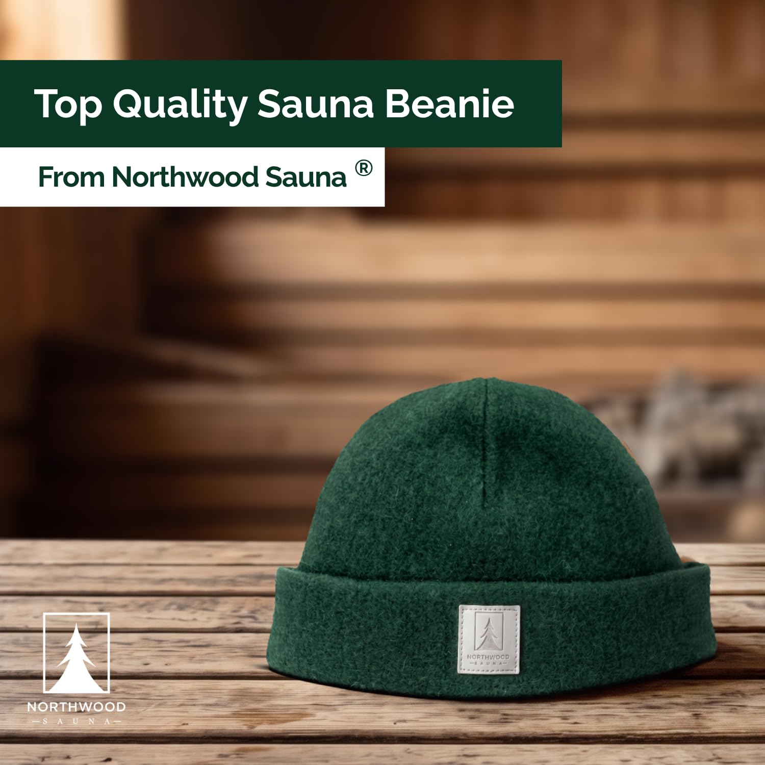 Northwood Sauna folded beanie in storage showing easy care and compactness