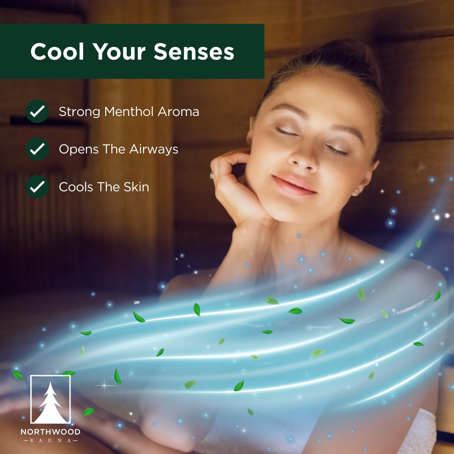 Northwood Sauna close-up of clear menthol crystal texture highlighting purity and intensity