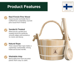 Northwood Sauna close-up of Finnish pine grain highlighting handcrafted durability and scent
